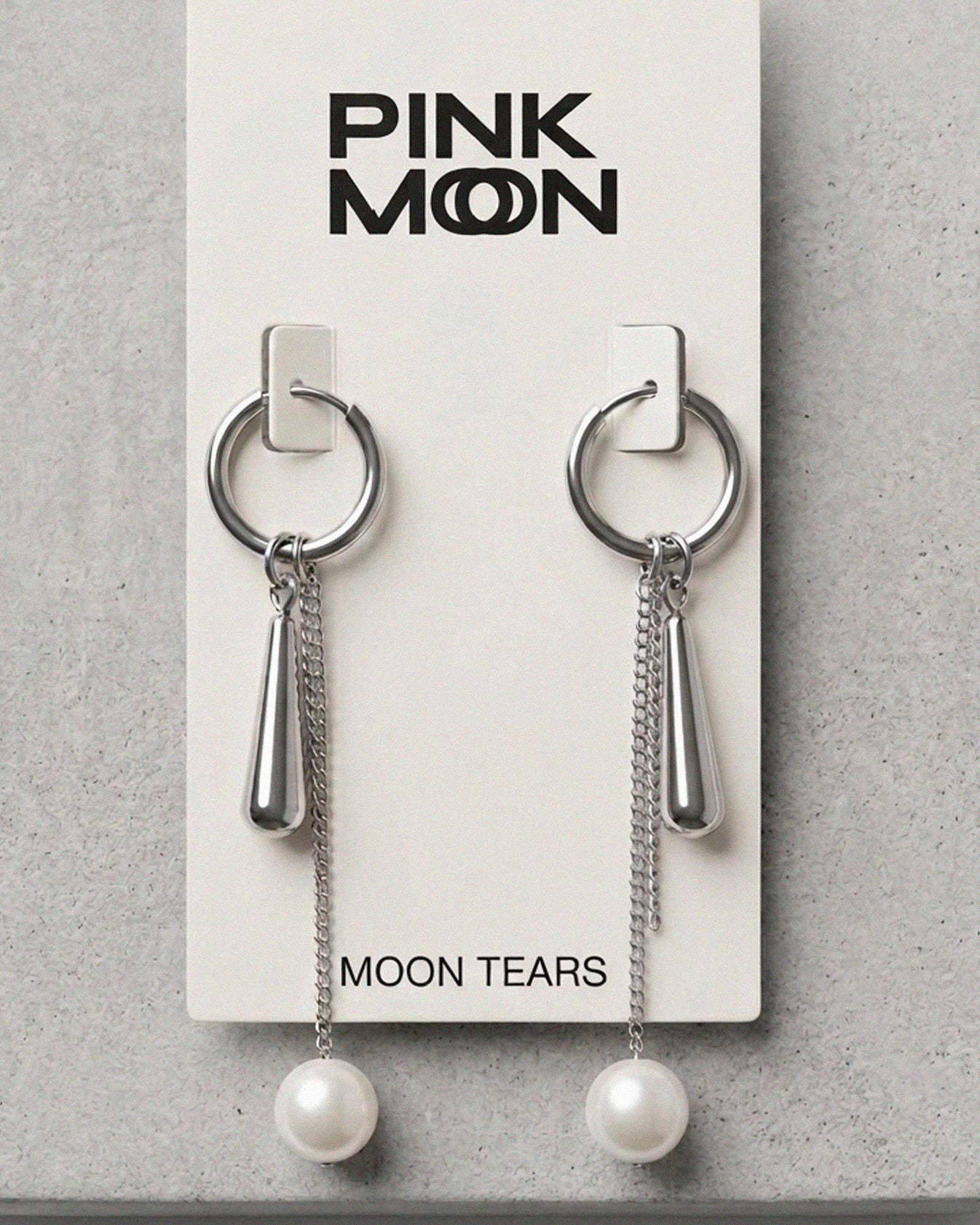 Pendientes perla moon tears.