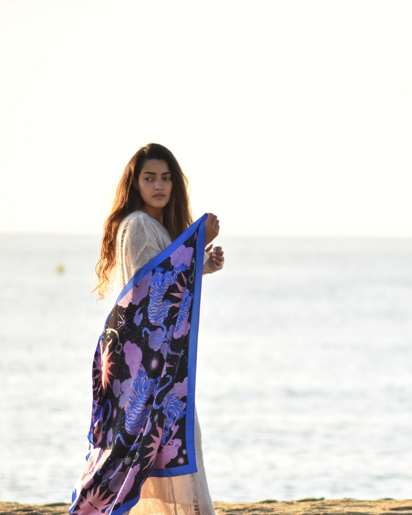 Tigress Duality / Silk Scarf
