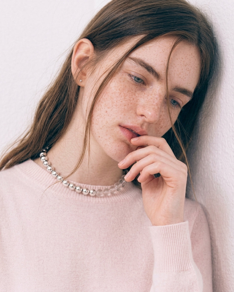 Collar Dual / Cuarzo Hematite
