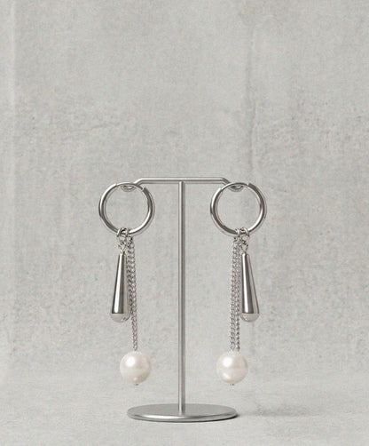 Pendientes perla moon tears.